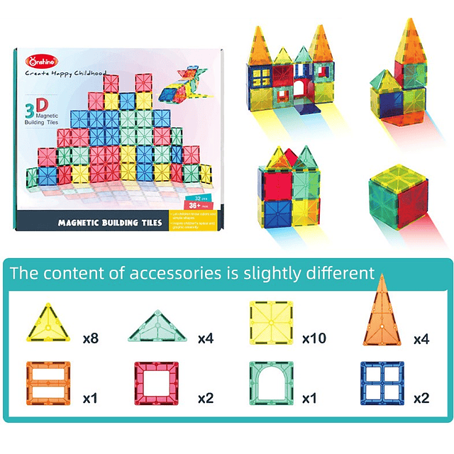 Bloques magnéticos 32 piezas