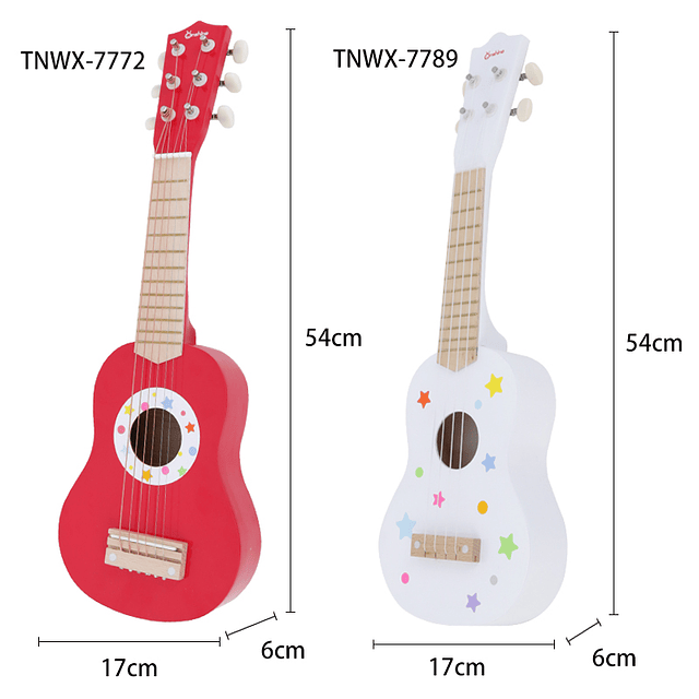 Guitarra y ukelele de madera