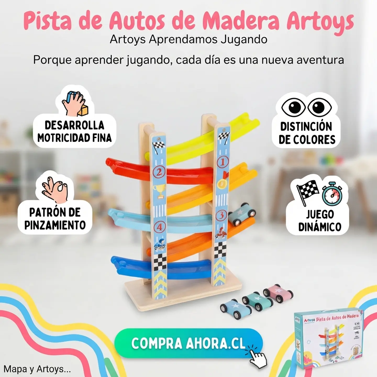 Pista de Autos de Madera 1