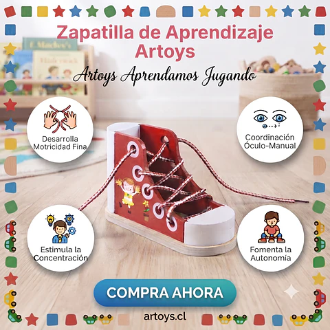 Zapatilla de Aprendizaje de Madera Artoys