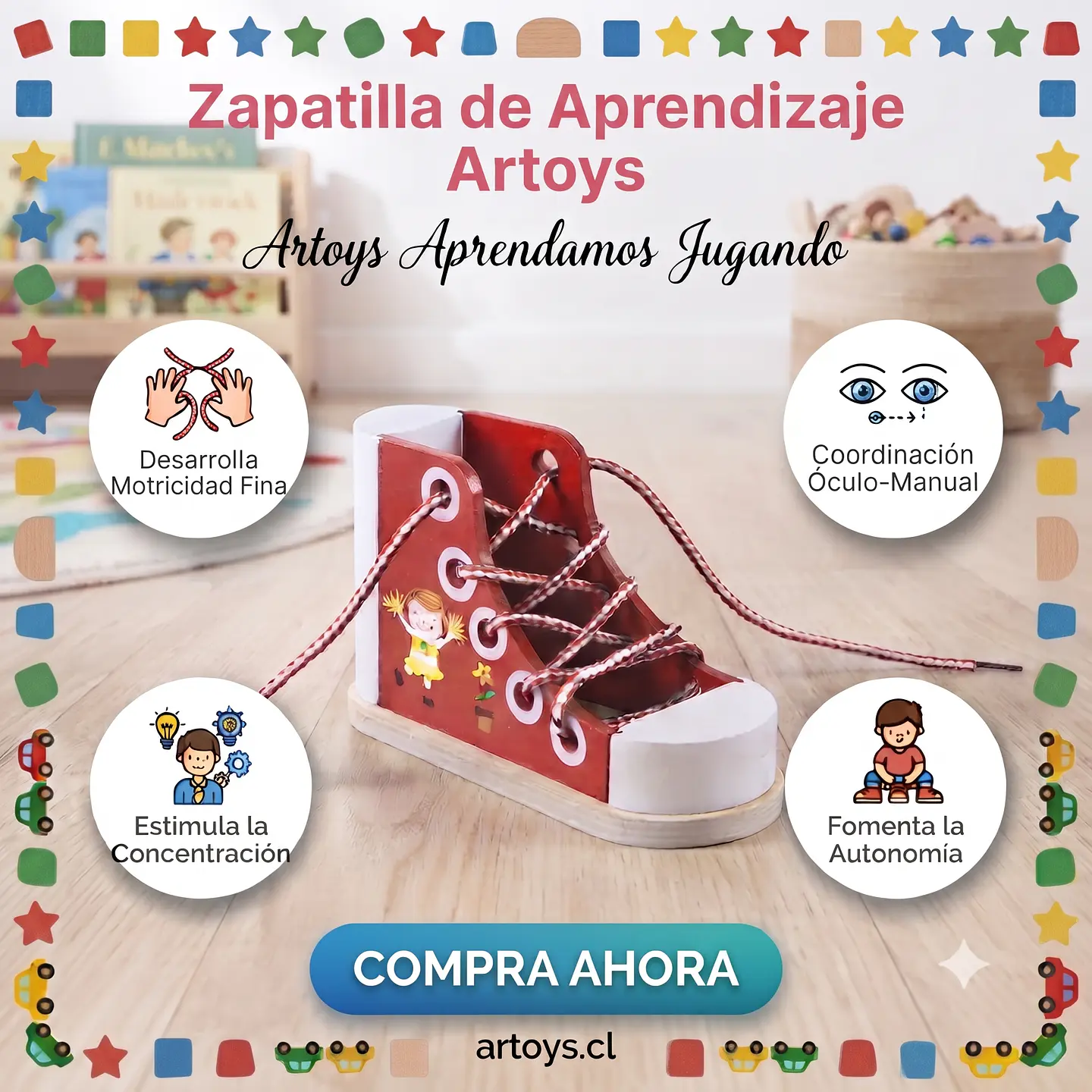 Zapatilla de Aprendizaje de Madera Artoys 1