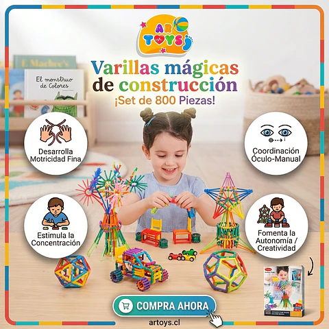  Varillas Mágicas de Construcción Artoys