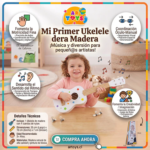 Ukelele de Madera