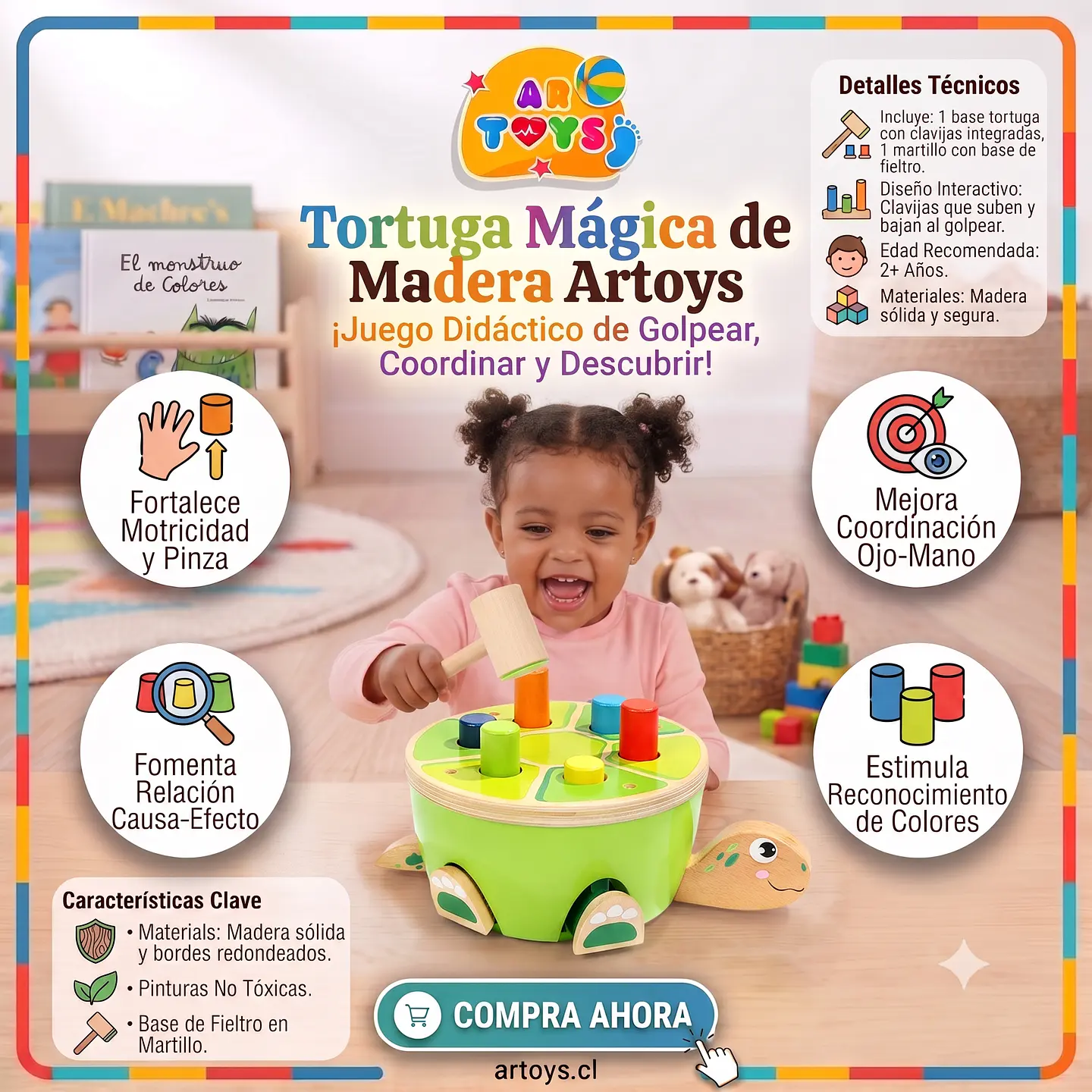 Tortuga Má﻿gica de Madera Artoys 1