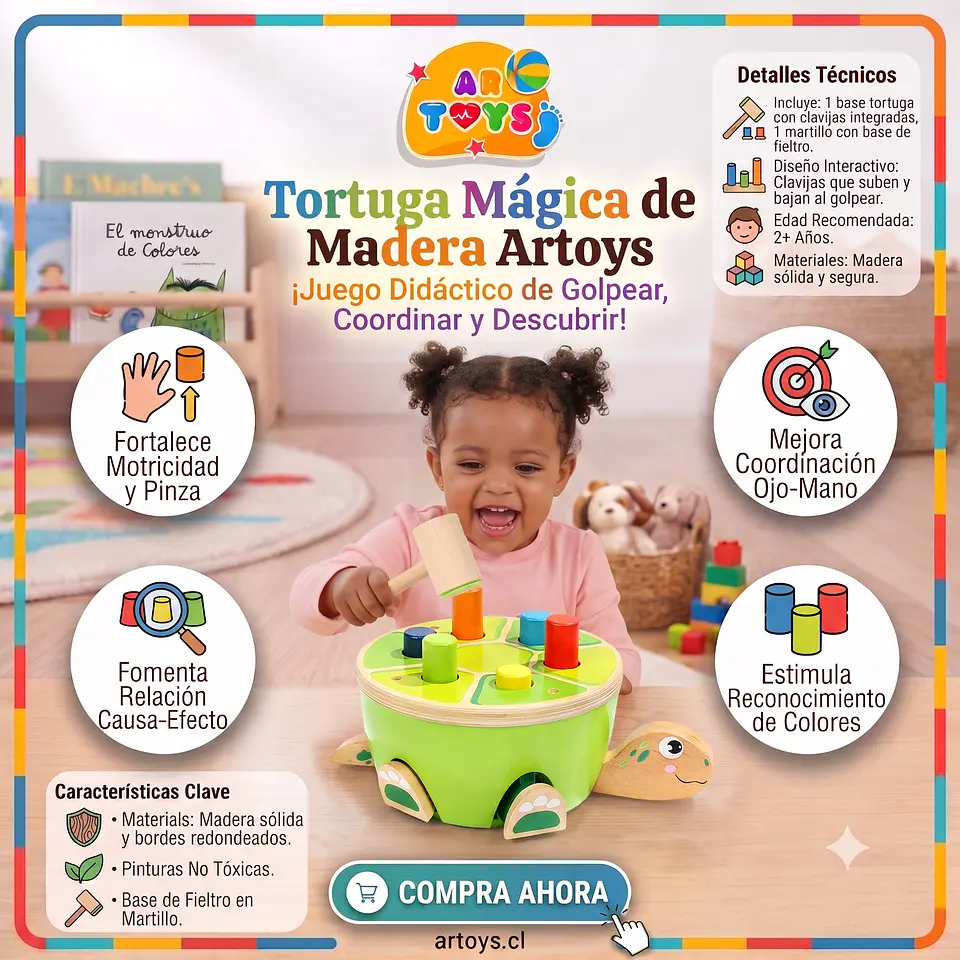 Tortuga Má﻿gica de Madera Artoys 1
