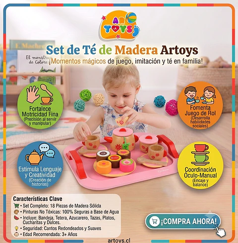 Set de Té de Madera Artoys