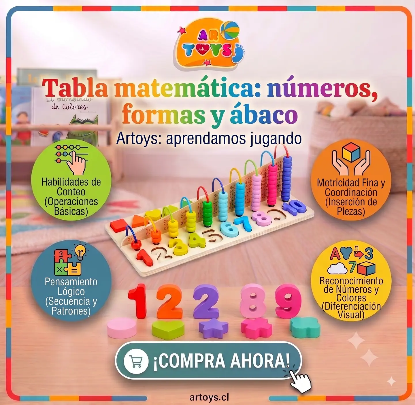 Placa de Números, Formas y Ábaco 1