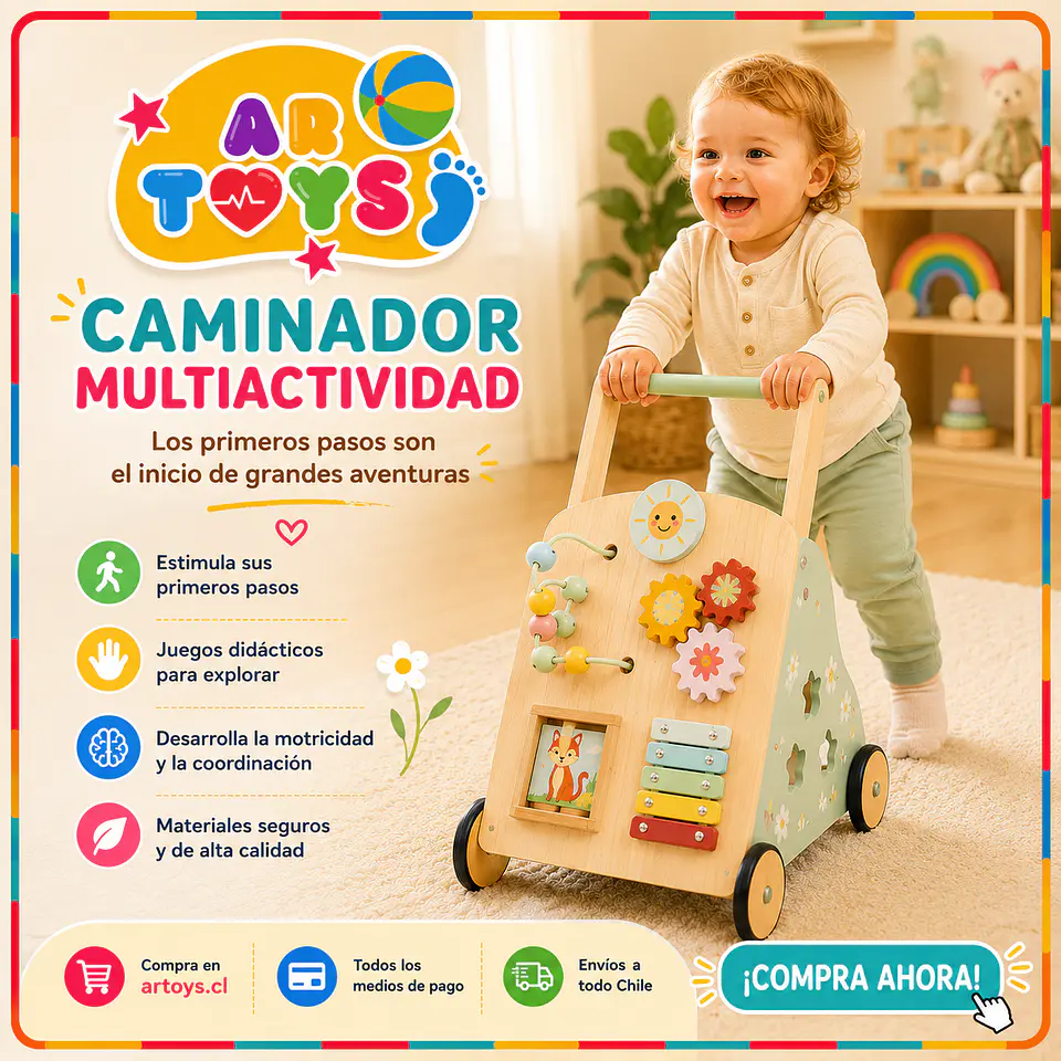 Caminador Didáctico y Centro de Actividades de Madera 1