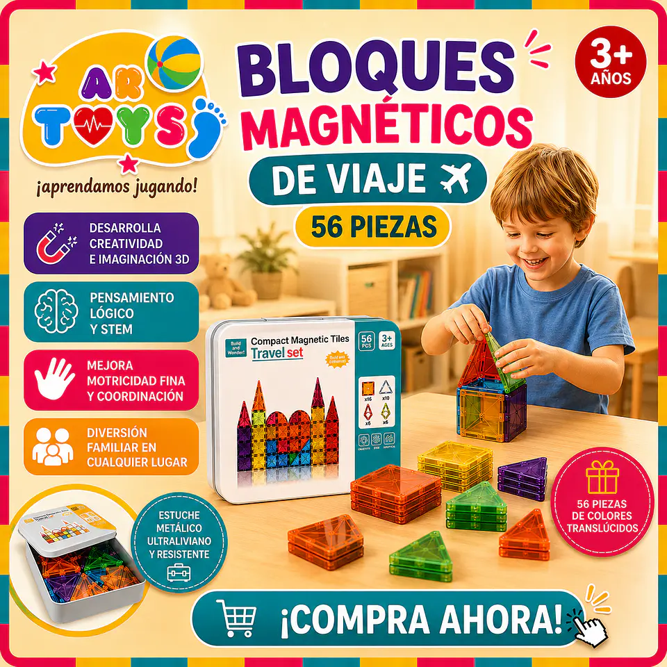 Bloques Magnéticos de Viaje (56 Piezas) 1
