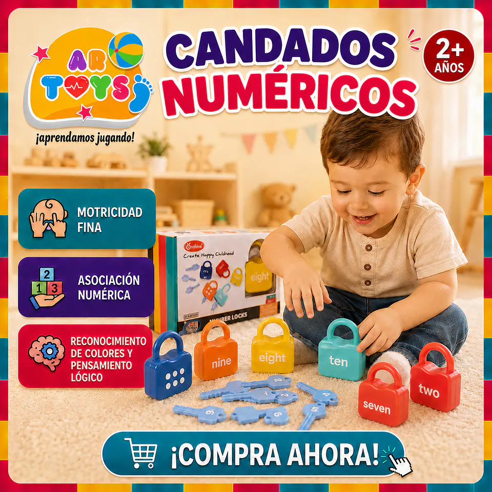 Juego de Candados Numéricos con Llaves 1