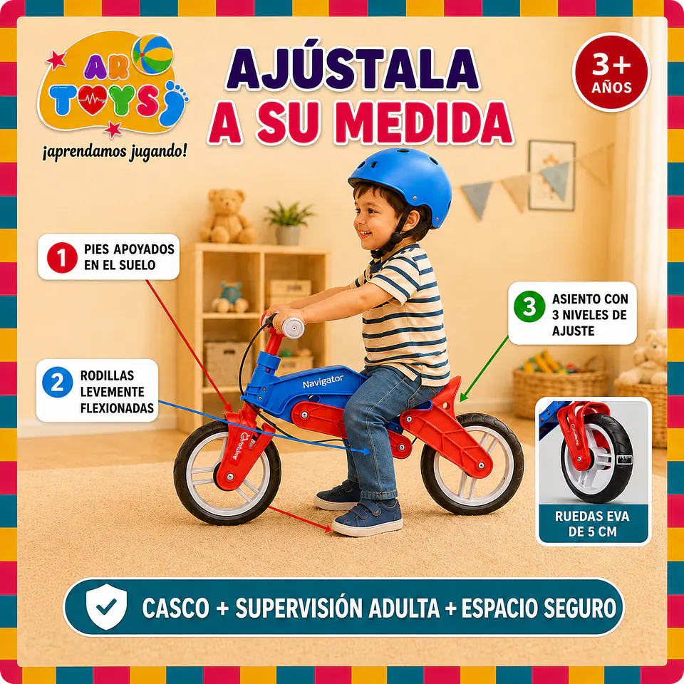 Bicicleta de Equilibrio Infantil sin Pedales 2
