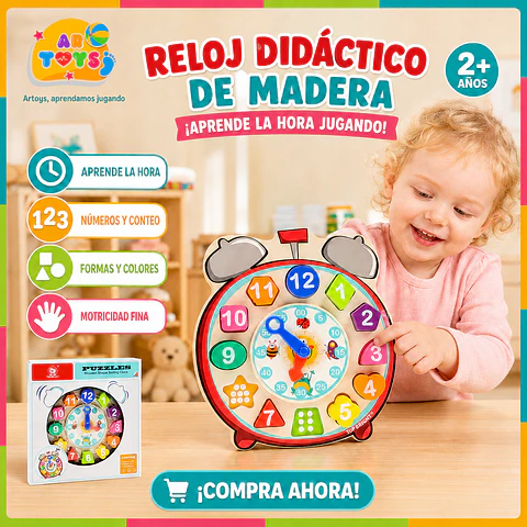 Reloj Didáctico de Madera