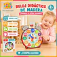 Reloj Didáctico de Madera con Números y Formas - Miniatura 1