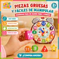 Reloj Didáctico de Madera con Números y Formas - Miniatura 2