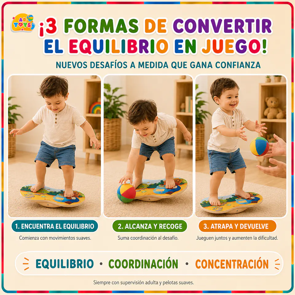 Tabla de Equilibrio de Madera Oso Miel 2