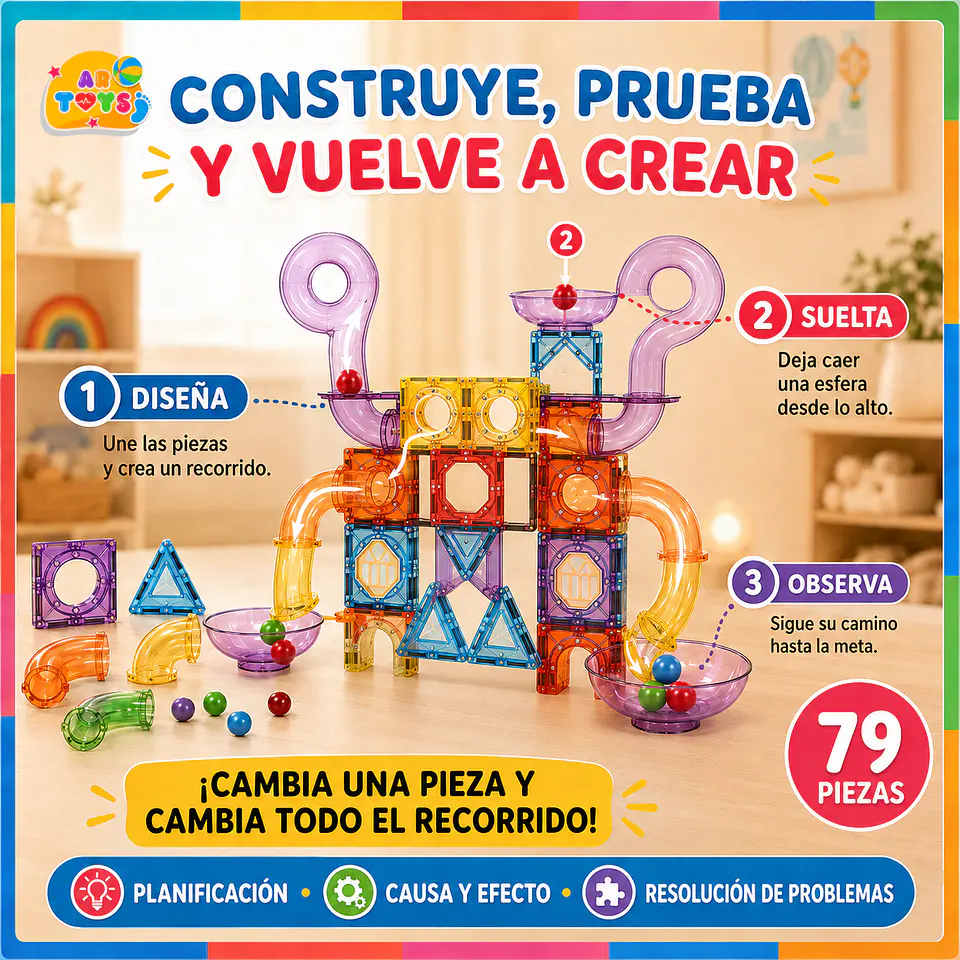 Tuberías Magnéticas de Construcción, 79 Piezas 2