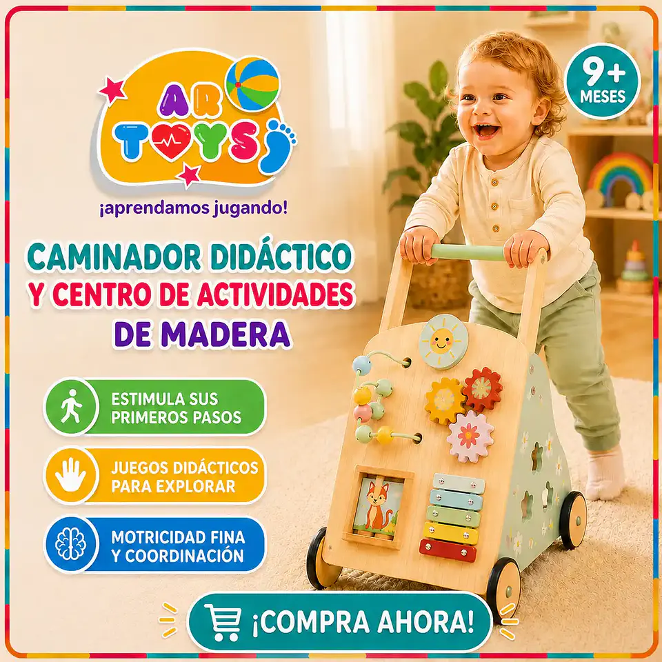 Caminador Didáctico y Centro de Actividades de Madera 1