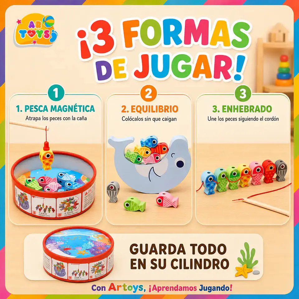 Delfín de Equilibrio 3 en 1 de Madera 2