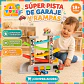 Super Pista de Autos con Garaje y Bencinera de Madera - Miniatura 1
