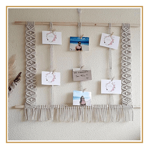 Painel Fotográfico em Macramé 