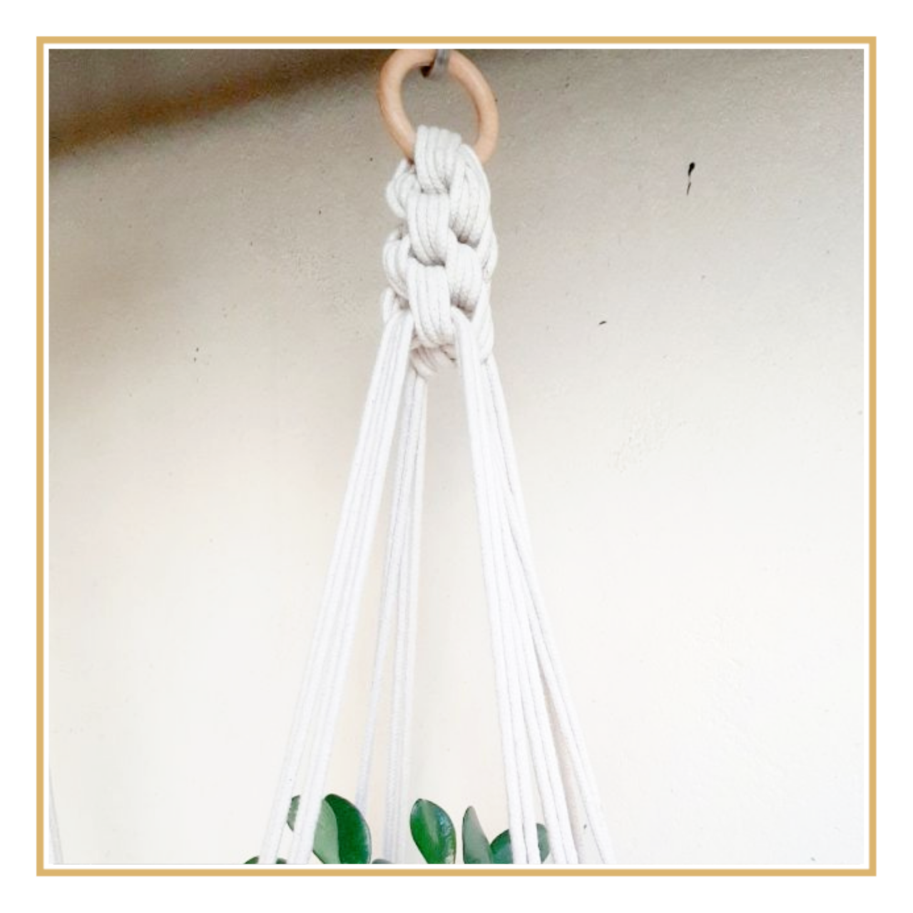 Colgador de plantas en macramé