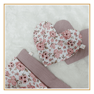 Oreiller avec des graines pour les yeux (forme de coeur)