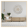 Wall art : Mandala com detalhes em Macramé 