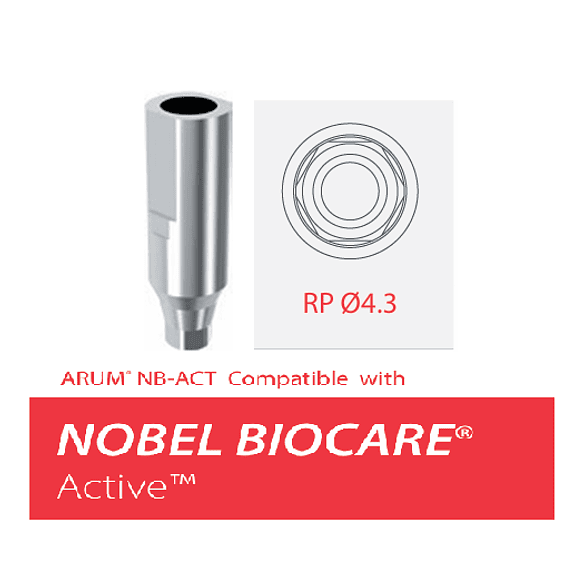 SCANBODY  ARUM COMPATIBLE CON NOBELBIOCARES ACTIVE RP 4.3/5.0
