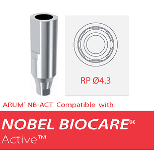 SCANBODY  ARUM COMPATIBLE CON NOBELBIOCARES ACTIVE RP 4.3/5.0