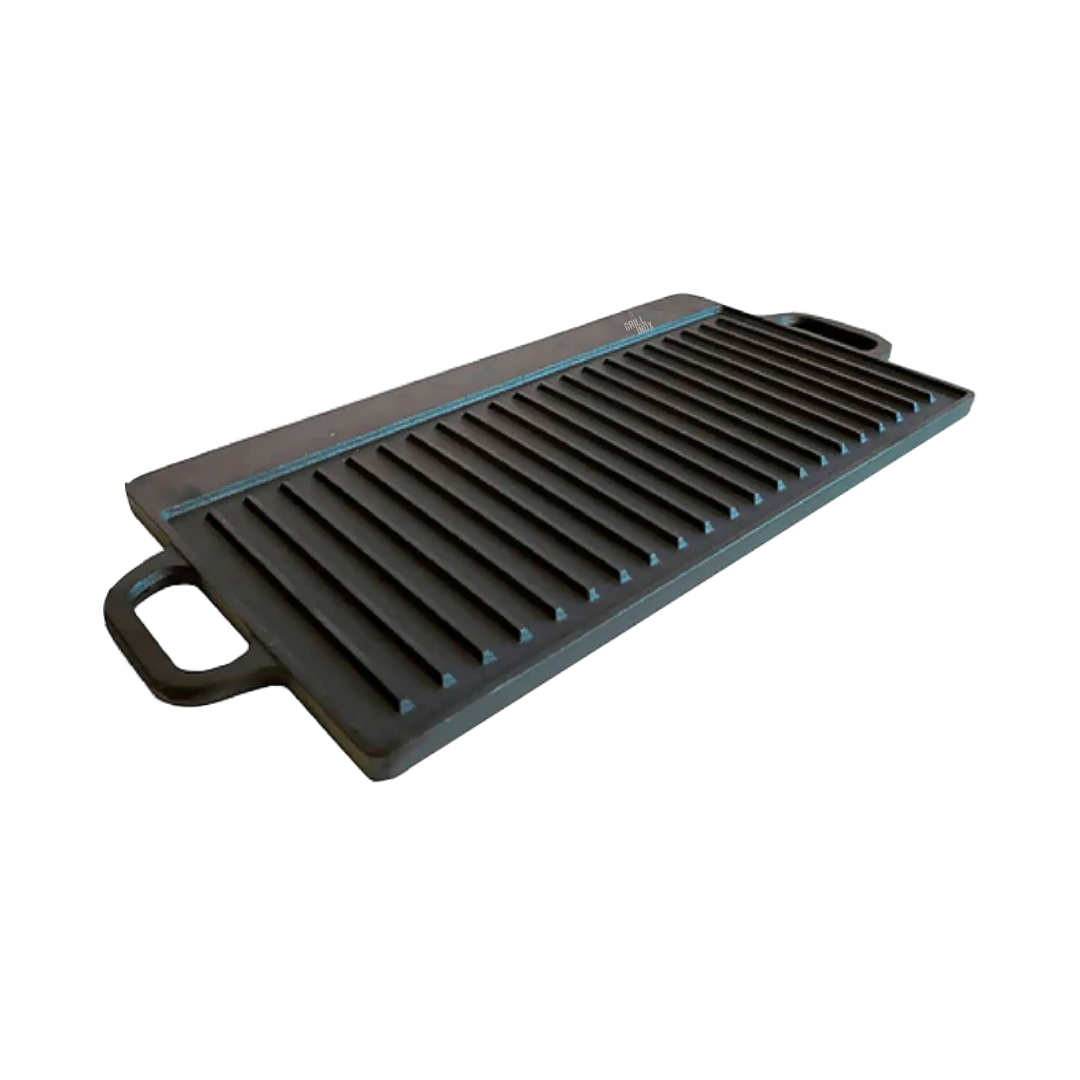 Plancha Reversible Fierro Fundido con asas 51x23