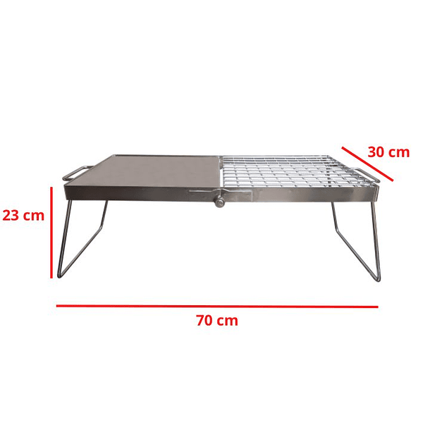 Parrilla Camping plegable inoxidable 2