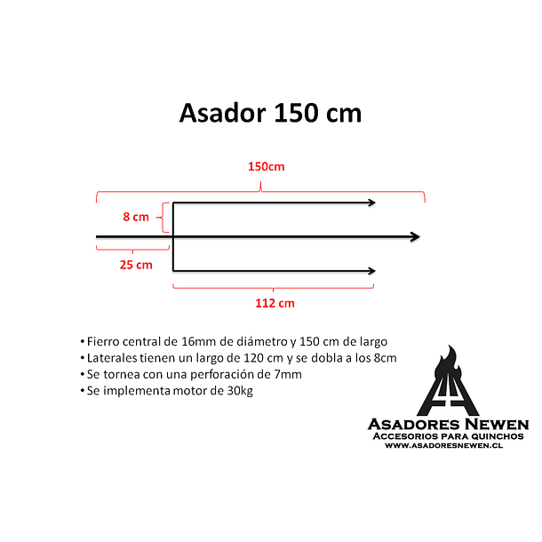 Kit 30k Tridente 1,50 metros 2