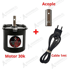 Motor Spiedo 30 Kilos 2,5 RPM (Incluye cable y acople)