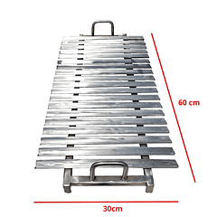 Parrilla embutidos inoxidable 60x30cm - MAYORISTA