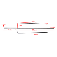 Tridente Inoxidable 120 cms- MAYORISTA