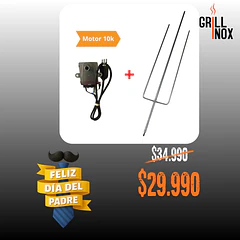 KIT SILVER (Tridente Inox 1.2mt + Motor 10k)