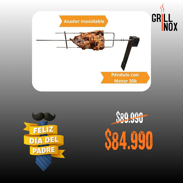 Kit Asador 30k inoxidable con Péndulo 1