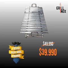 Parrilla embutidos inoxidable 60x30cm