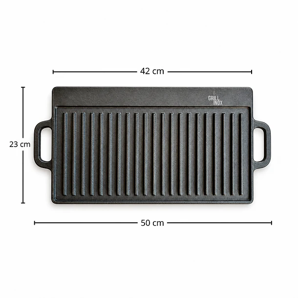 Plancha Reversible Fierro Fundido 50×23 Cms 2