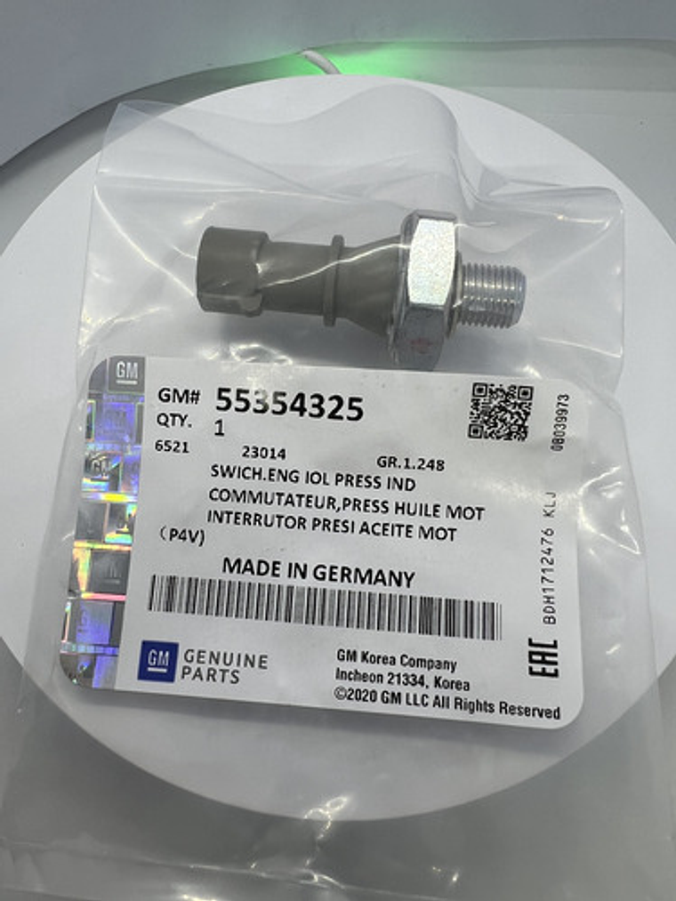 Sensor Presión Aceite Chevrolet Sonic Cruze Volt Aveo Gm Ori 5