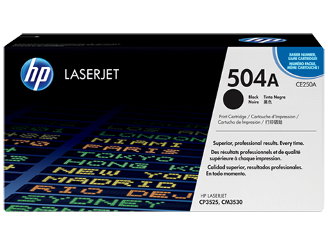 HP 504A Black Laserjet Toner Cart CE250A 1