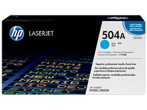 HP 504A Cyan Laserjet Toner Cartr CE251A