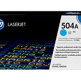 HP 504A Cyan Laserjet Toner Cartridge Ce251A
