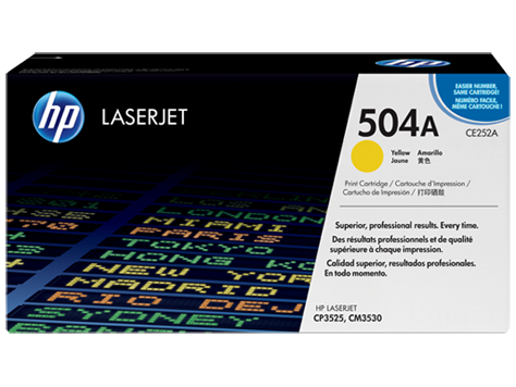 HP 504A Yellow Laserjet Toner Car CE252A 1