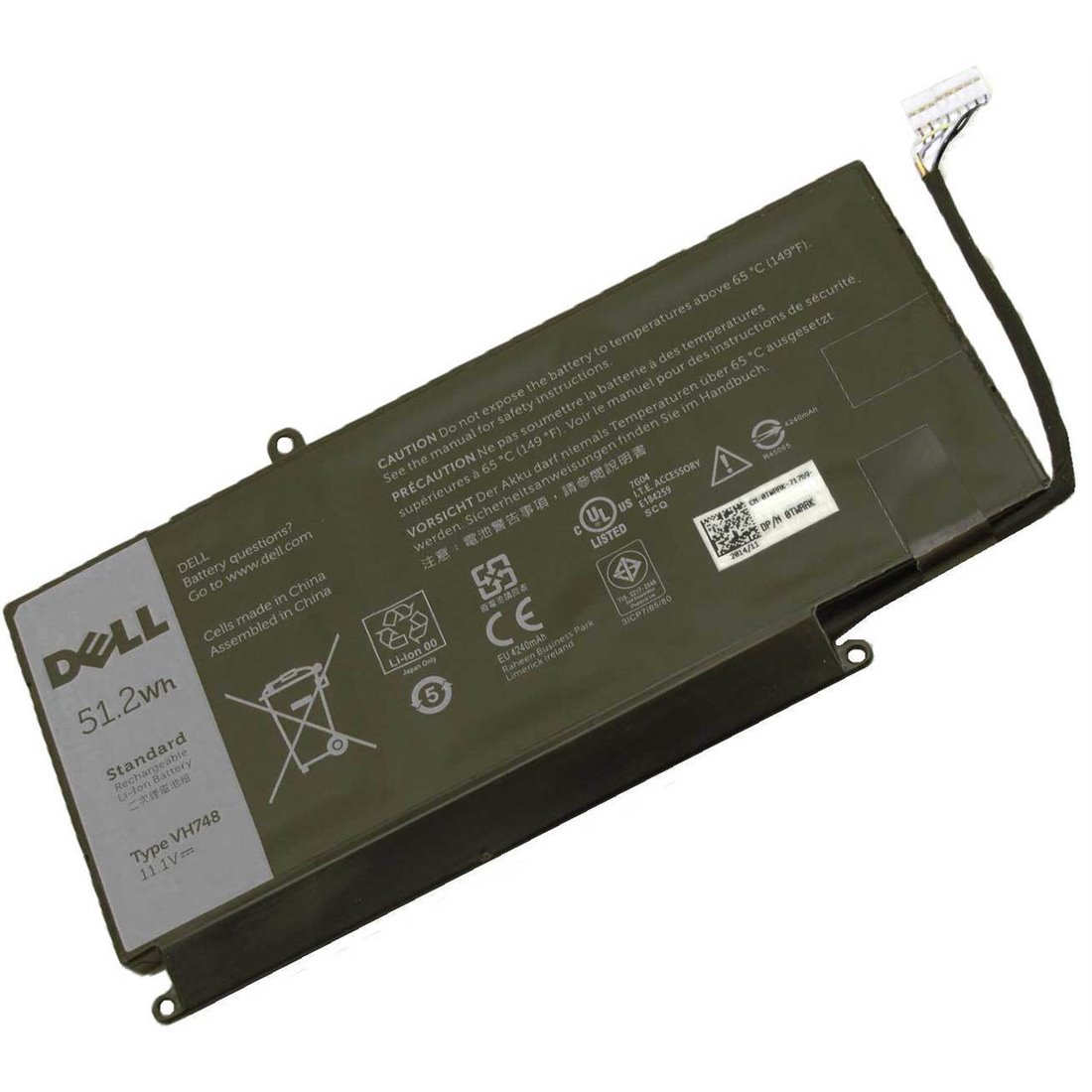 Bateria Original Dell Li-Ion 11.1 VH748 1