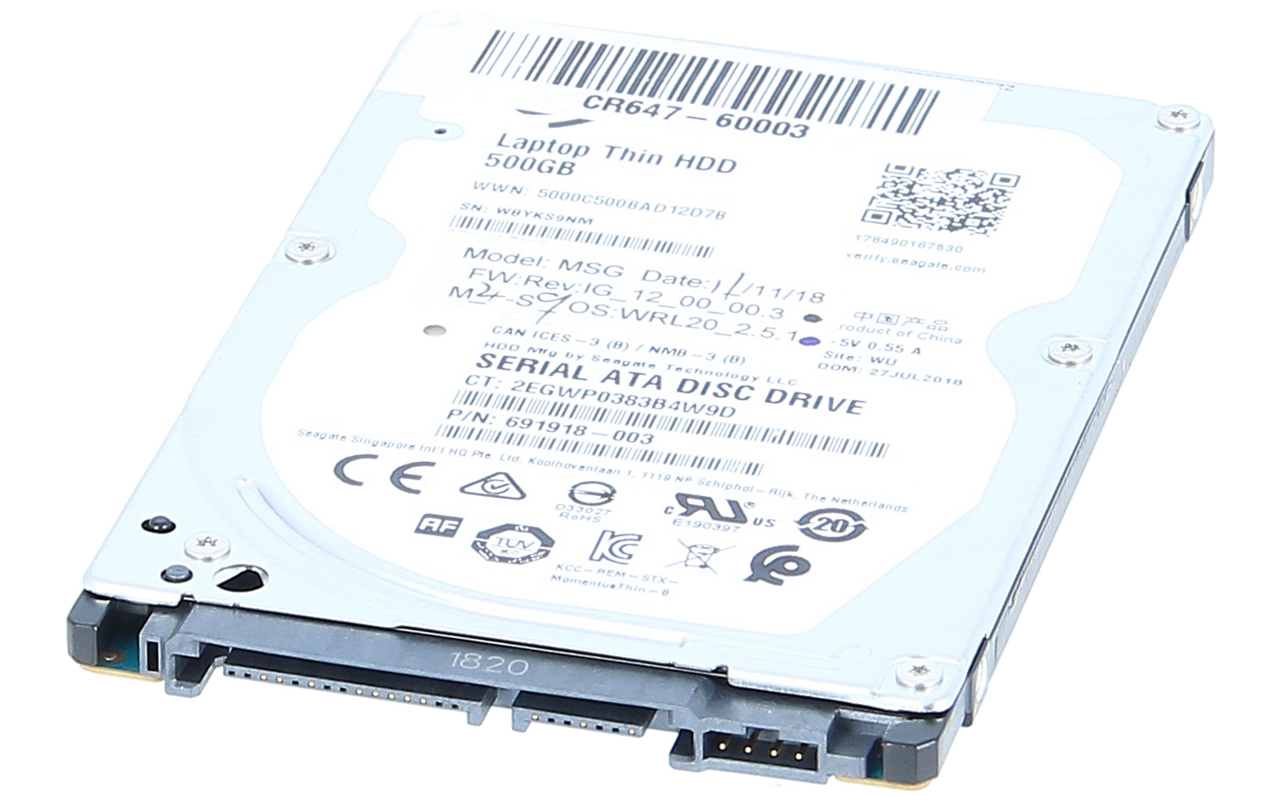 Msg Sata Hdd W/Fw Sv C CR647-67030 1