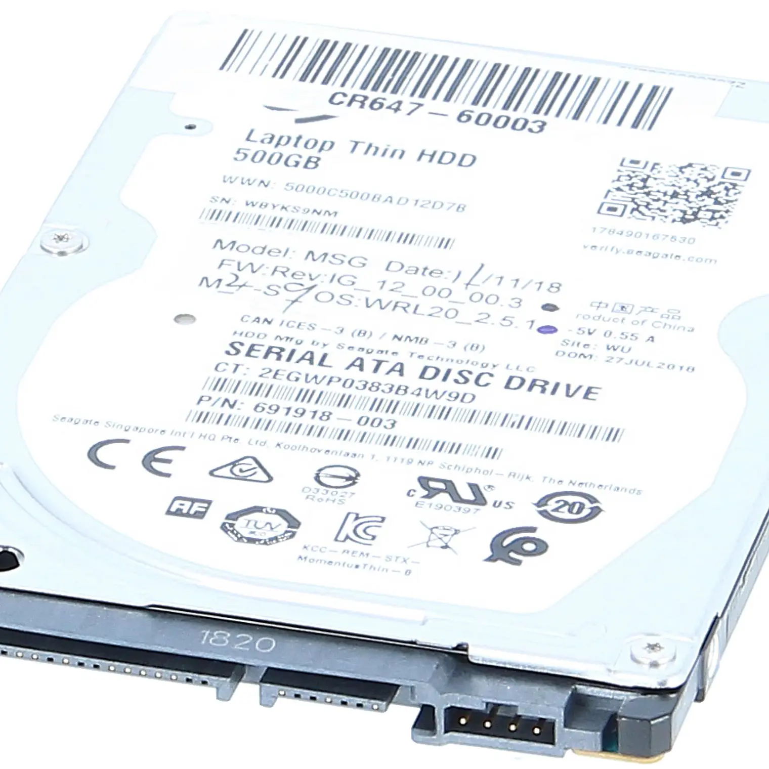Msg Sata Hdd W/Fw Sv C CR647-67030 1