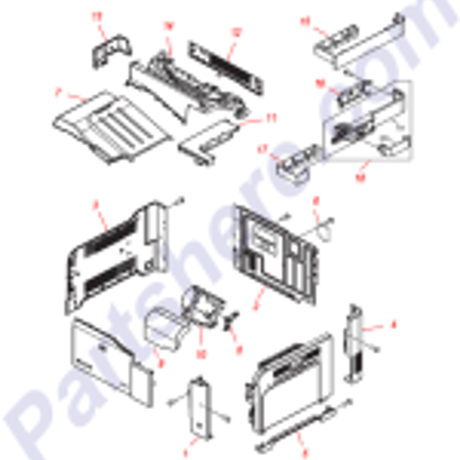Control Panel Cover R RC2-5180 1