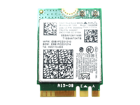 Tarjeta De Red Inalámbrica Intel 7260 Ngff Wifi Wireless-Ac