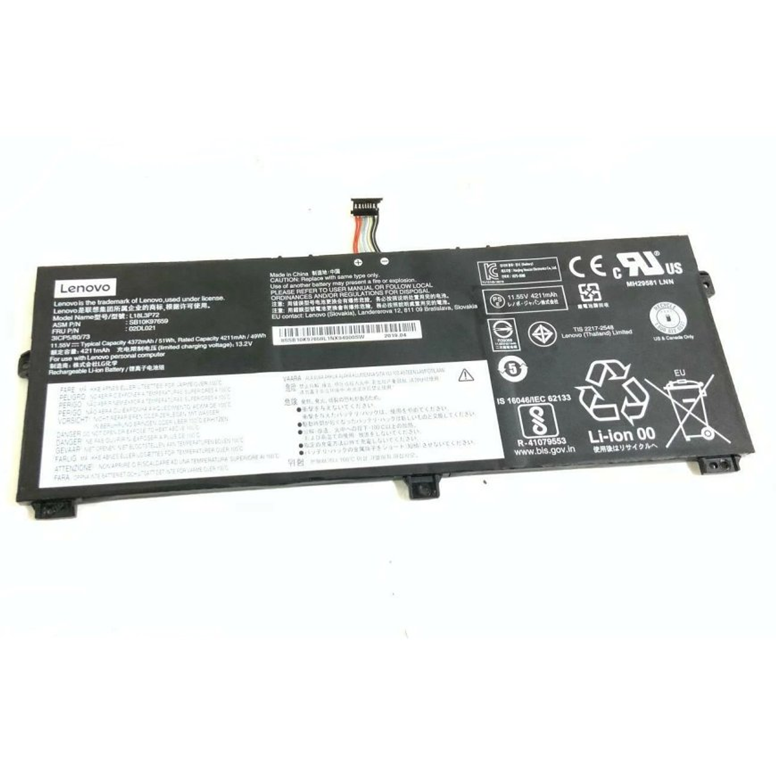 Bateria Original Lenovo X390 Yoga L18L3P72 1
